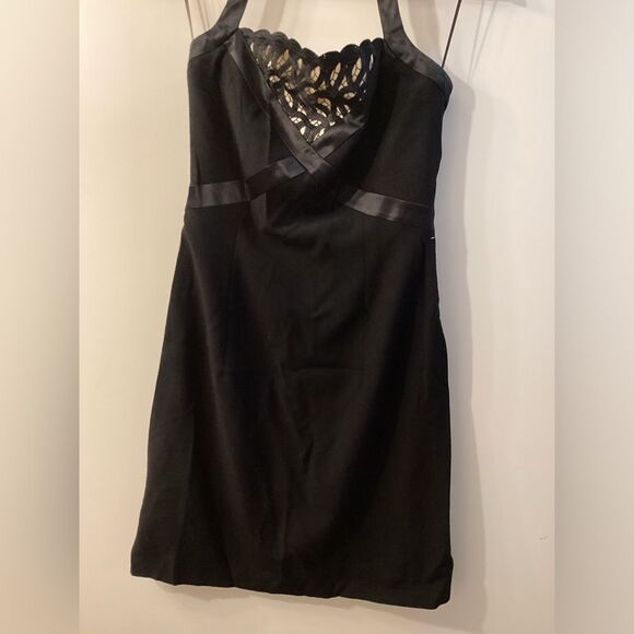 Escada Couture Black Halter Lace  Cocktail Formal Dress Size 2 US - Picture 5 of 16
